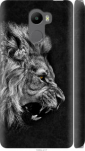 Чехол на Xiaomi Redmi 4 Лев 1080m-417 (Черный)