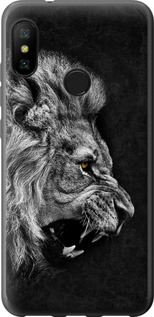 Чехол на Xiaomi Redmi 6 Pro Лев 1080u-1595 (Чорний)