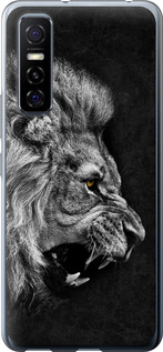 Чехол на Vivo Y73S Лев 1080u-2159 (Черный)