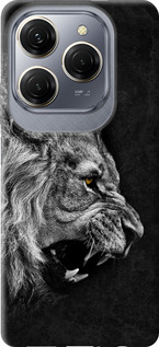 Чехол на Tecno Spark 20 Pro Лев 1080u-3620 (Черный)