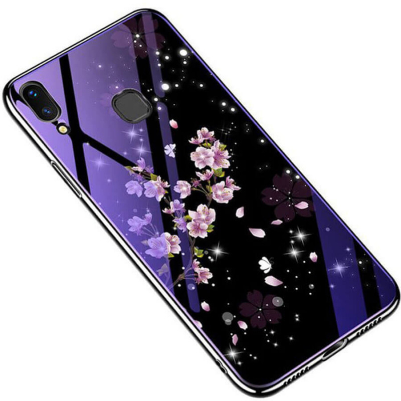 

TPU+Glass чехол Fantasy с глянцевыми торцами для Samsung Galaxy A30 (Цветение) 707331