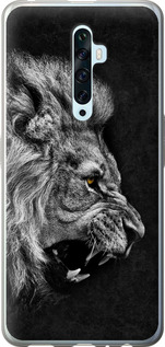 Чехол на Oppo Reno 2Z Лев 1080u-1867 (Черный)