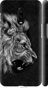 Чехол на OnePlus 6T Лев 1080m-1587 (Черный)