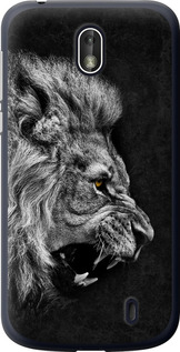 Чехол на Nokia 1 Лев 1080u-1373 (Черный)