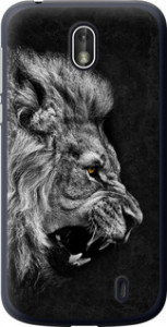 Чохол для Nokia 1 Лев 1080u-1373 (Чорний)