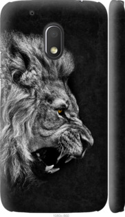 Чехол на Motorola Moto G4 Play Лев 1080m-860 (Чорний)