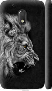 Чехол на Motorola Moto G4 Play Лев 1080m-860 (Чорний)