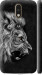 Чехол на Motorola MOTO G4 PLUS Лев 1080m-953 (Черный)