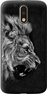 Чехол на Motorola MOTO G4 PLUS Лев 1080t-953 (Черный)