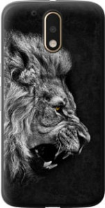 Чехол на Motorola MOTO G4 PLUS Лев 1080u-953 (Черный) для Motorola Moto G4 / G4 Plus