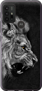 Чехол на Motorola Moto G30 Лев 1080u-2320 (Черный)