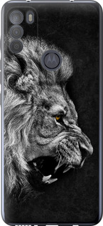 Чехол на Motorola G50 Лев 1080u-2354 (Черный)