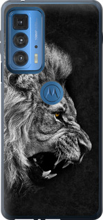 Чехол на Motorola Edge 20 Pro Лев 1080u-2662 (Черный)