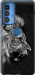 Чехол на Motorola Edge 20 Pro Лев 1080u-2662 (Черный)