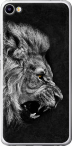Чехол на Meizu U20 Лев 1080t-416 (Черный)