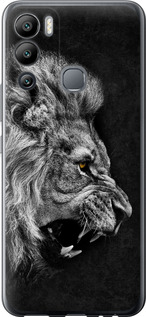 Чехол на Infinix Hot 12i Лев 1080u-2863 (Черный)