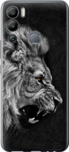 Чехол на Infinix Hot 12i Лев 1080u-2863 (Черный)