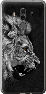 Чехол на Huawei Mate 10 Pro Лев 1080t-1138 (Черный)