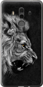 Чехол на Huawei Mate 10 Pro Лев 1080t-1138 (Черный)