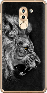 Чехол на Huawei Honor 6X Лев 1080t-460 (Черный)