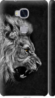Чехол на Huawei Honor 5X Лев 1080m-176 (Черный)