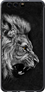 Чехол на Huawei P10 Plus Лев 1080u-963 (Черный)