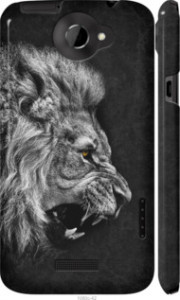 Чехол на HTC One X+ Лев 1080c-69 (Черный)