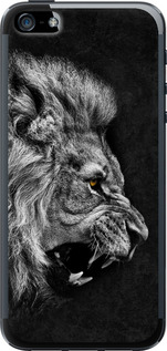 Чехол на iPhone 5 Лев 1080t-18 (Черный)