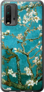 Чехол на Xiaomi Redmi 9T Винсент Ван Гог. Сакура 841t-2257 (Голубой)