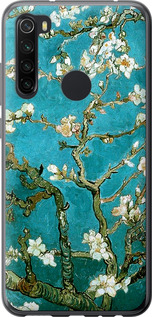 Чехол на Xiaomi Redmi Note 8 Винсент Ван Гог. Сакура 841t-1787 (Голубой)
