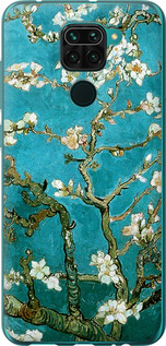 Чехол на Xiaomi Redmi Note 9 Винсент Ван Гог. Сакура 841u-2017 (Голубой)