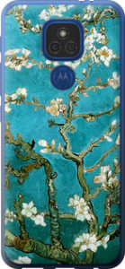 Чехол на Motorola E7 Plus Винсент Ван Гог. Сакура 841u-2107 (Голубий)