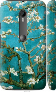 Чохол на Motorola Moto G3 Винсент Ван Гог. Сакура 841m-318 (Голубий)