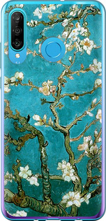 Чехол на Huawei P30 Lite Винсент Ван Гог. Сакура 841u-1651 (Голубой)