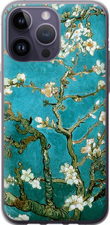 Чехол на iPhone 14 Pro Max Винсент Ван Гог. Сакура 841u-2667 (Голубий)