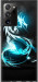 Чехол на Samsung Galaxy Note 20 Ultra Бело-голубой огненный дракон 113t-2051 (Голубой)