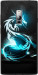 Чохол на OnePlus 2 Бе́ло-блакитний вогняний дракон 113u-386 (Блакитний)