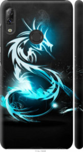 Чехол на Lenovo K5 Pro Бело-голубой огненный дракон 113m-1608 (Голубой)