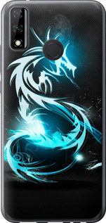 Чехол на Huawei Y8s Бело-голубой огненный дракон 113u-2027 (Голубой)