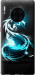 Чохол на Huawei Mate 30 Pro Біло-блакитний вогняний дракон 113u-1796 (Блакитний)