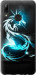 Чехол на Huawei P Smart 2019 Бело-голубой огненный дракон 113u-1634 (Голубой)