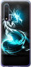Чехол на Huawei Nova 6 Бело-голубой огненный дракон 113u-1821 (Голубой)