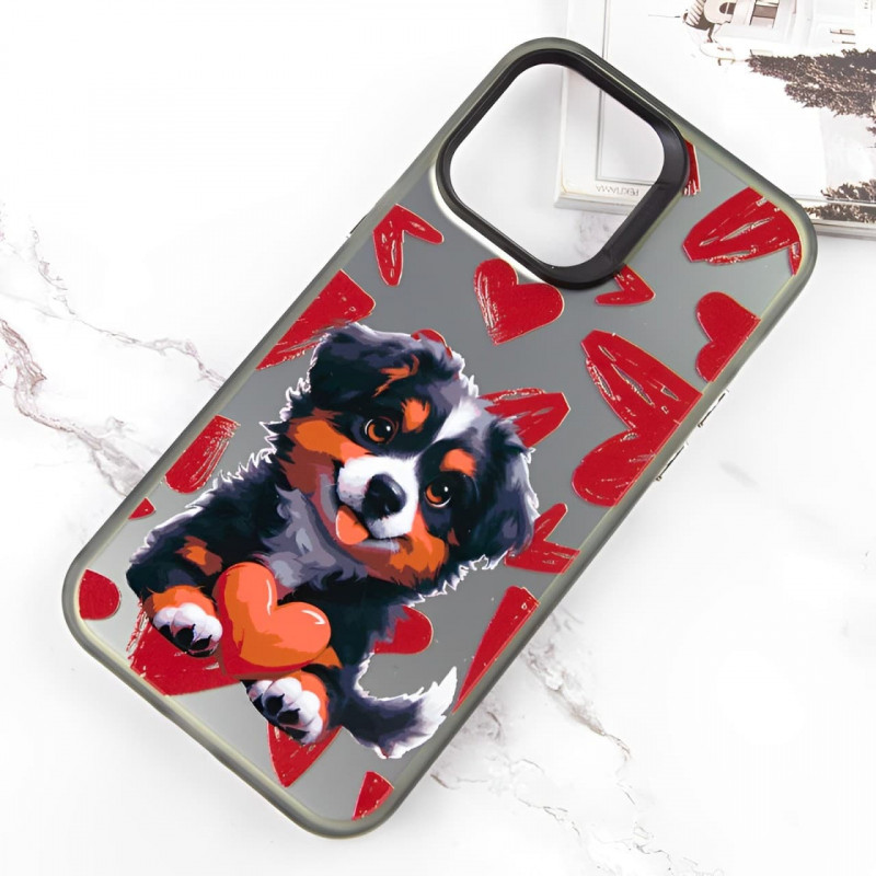 Фото TPU+PC чехол TakiTaki Love magic glow для Xiaomi Redmi Note 8 Pro (Lovely dog / Black) в магазине vchehle.ua