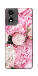 Чохол Pink peonies для Motorola Moto E14