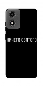 Чехол Ничего святого black для Motorola Moto E14