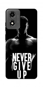 Чехол Never give up для Motorola Moto E14