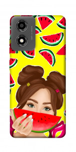 Чехол Watermelon girl для Motorola Moto E14