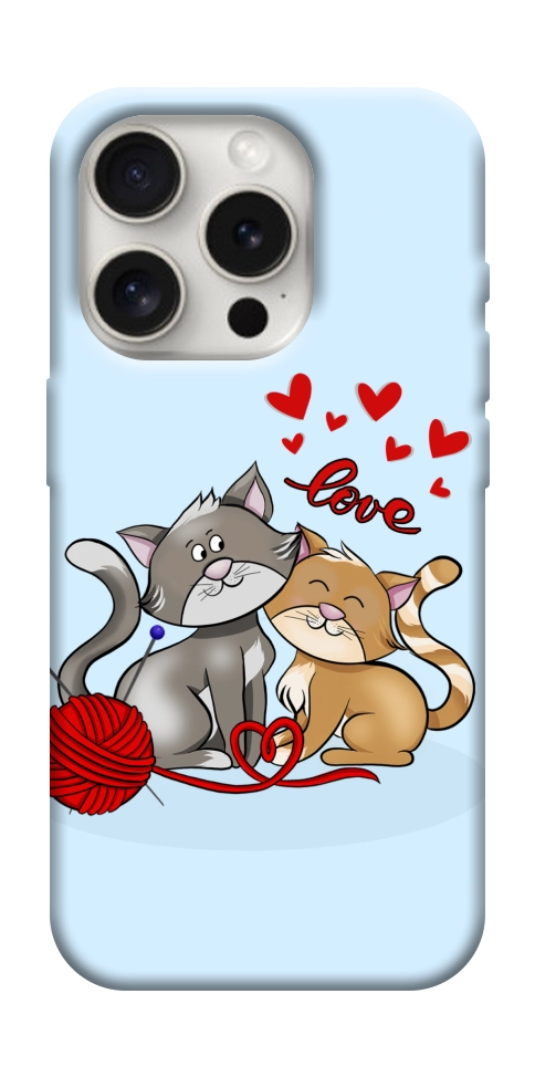 Чохол Два коти Love для iPhone 16 Pro