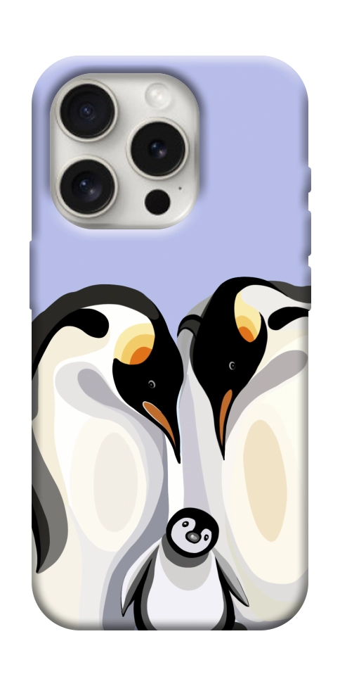 Чохол Penguin family для iPhone 16 Pro