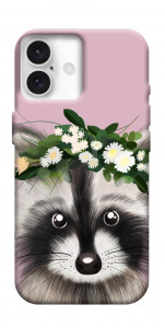 Чохол Raccoon in flowers для iPhone 16